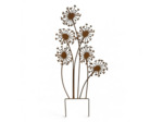 Tuteur déco fleurs fer marron 42x85cm