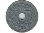 FRANCE 20 CENTIMES LINDAUER ZINC 1945 TTB+