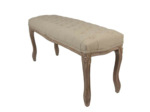 Banc bois beige marron 112x36x50cm