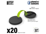 Socles plastiques ronds 25mm noir