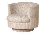 Fauteuil tissu pivotant Serena 68x79x78cm