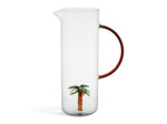 Pichet Palmier Colorea Verre 24x9x15cm