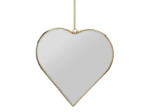 Miroir coeur doré 20x21cm