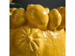 Cache-pot citron céramique jaune 24x24x19cm