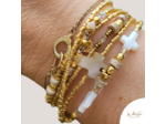 BRACELET MULTIRANGS FLORES