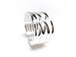 Bague Unique Ajustable Entrelacés Argent