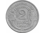 FRANCE 2 FRANCS MORLON ALU 1945 C TB