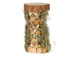 TRIXIE, Tour en bois remplie de foin d'alpage - 10x18x10cm