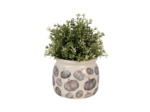 Pot de Fleurs céramique Citrouille gris 16x13cm