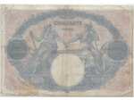 FRANCE 50 FRANCS BLEU ET ROSE SERIE M.8892 2-3-1921 TB