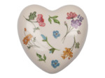 Coeur décoratif fleurs céramique 12x4x12cm