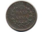 INDE ANGLAISE 1/2 ANNA 1835 TB+ (W447.1)