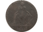 IRLANDE TOKEN (1/2 PENNY) HALFPENNY EVASION SHAKESPEAR 1792 B+