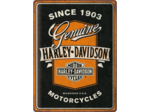 Plaque métal Harley-Davidson – Genuine Motorcycles Ribbon - 30 x 40 cm - NA23360