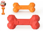 Jouet pour chien, Os géométrique en caoutchouc - 11cm