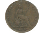 GRANDE BRETAGNE 1 FARTHING VICTORIA 1850 TB+