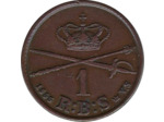 DANEMARK 1 RIGSBANKSKILLING FREDERIK VII 1853 TTB