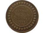 TUNISIE 5 CENTIMES 1891 TTB (Lec71) n1