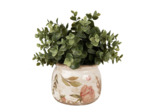 Pot de fleurs intérieur céramique beige rose 10x12x12cm
