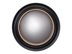 Grand miroir convexe noir doré 43cm