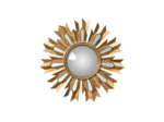 Miroir convexe résine doré flamme 35x35x35cm