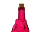 Bouteille carafe verre poisson fuchsia 12x33cm