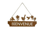 Déco murale Bienvenue 51x43x22cm