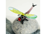 Figurine Miniature Libellule Noir Verre 7x7x3cm