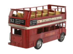 Bus décoratif en métal de style anglais - Rouge