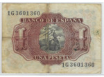 ESPAGNE 1 PESETA 22 JUILLET 1953 SERIE 1G TB+