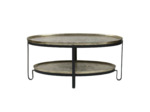 Table basse ovale aluminium Kae 97x59x45cm