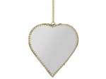Miroir suspendu coeur doré laiton 13x14cm