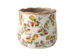 Pot de Fleurs céramique beige Citrons 18x16cm
