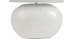 Lampe Tahra blanc terre cuite 44x22x50cm