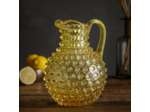 Carafe cristal jaune pointe de diamant 2L 19x17x23cm