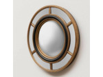 Miroir convexe doré 6 parties 17cm
