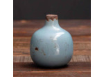 Vase Soliflore céramique bleu ciel 10x10x9cm