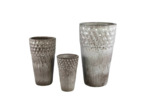 Ensemble de 3 pots en céramique ronds 40X68 cm