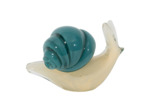 Presse papier escargot verre bleu 13x7x9cm