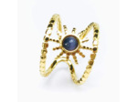 Bague Ajustable Plaqué Or Soleil Femme