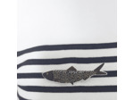 Broche sardine coloris marron écailles dorées motif graou