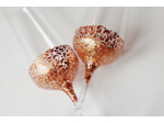Duo de flutes à champagne en cristal peintes à la main au décors dorés qui peuvent être personnalisées