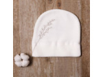 Bonnet bébé coton bio velours brodé