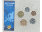 BELGIQUE PLAQUETTE SERIE DE 5 MONNAIES SUP-