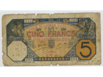 B.A.O. BANQUE DE L'AFRIQUE OCCIDENTALE (DAKAR) 5 FRANCS 16-05-1929 C4503 B+