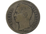 VENEZUELA 2 BOLIVARES ARGENT 1936 TB (KM23)