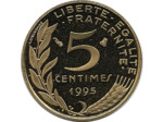 FRANCE 5 CENTIMES LAGRIFFOUL 1995 BE