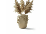 Vase Guirlande Fleurs céramique blanc 18x18x20cm