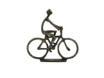 Sculptures cycliste en bronze antique 25x7x24cm