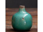 Vase mini céramique vert 9x9x10cm